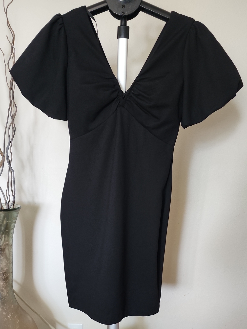 Guess Chic Black V-Neck Mini Dress